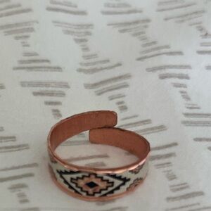 Geometric Copper Ring